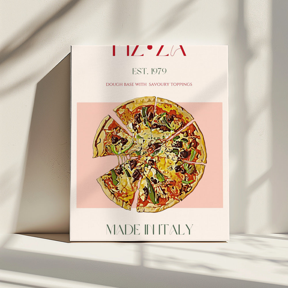 Stück italienische Pizza | Leinwand