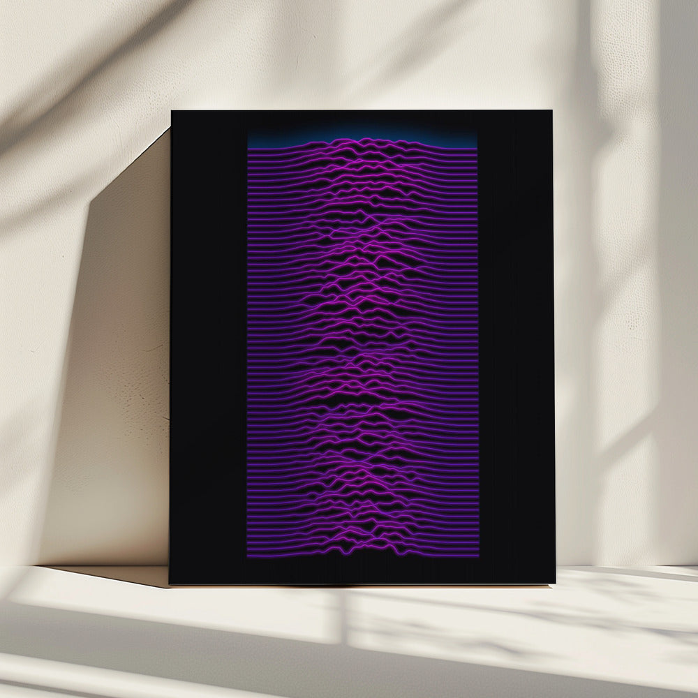 220116 Neon Wellenform | Leinwand