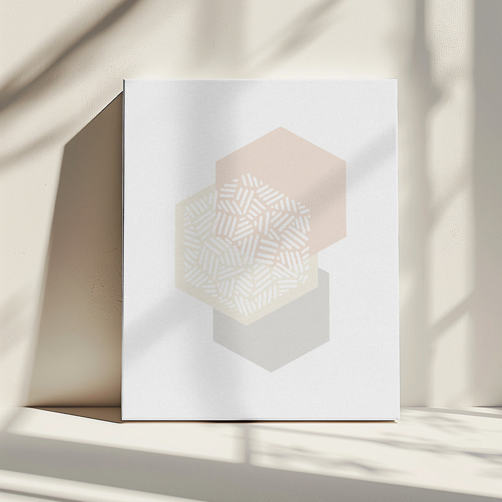Geometrische gedämpfte Farben I | Leinwand