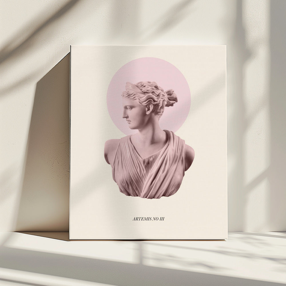 Rosa Artemis mit Heiligenschein | Leinwand