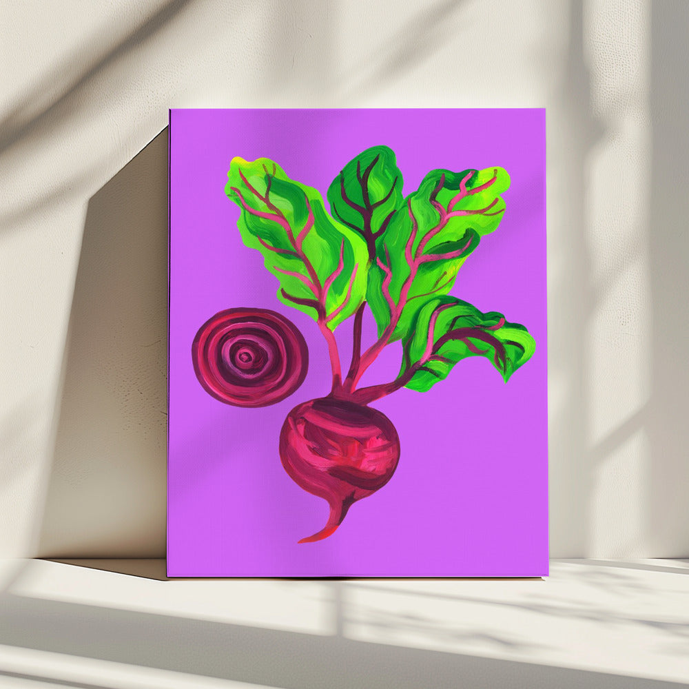 Rote-Bete-Wirbel Lila | Leinwand