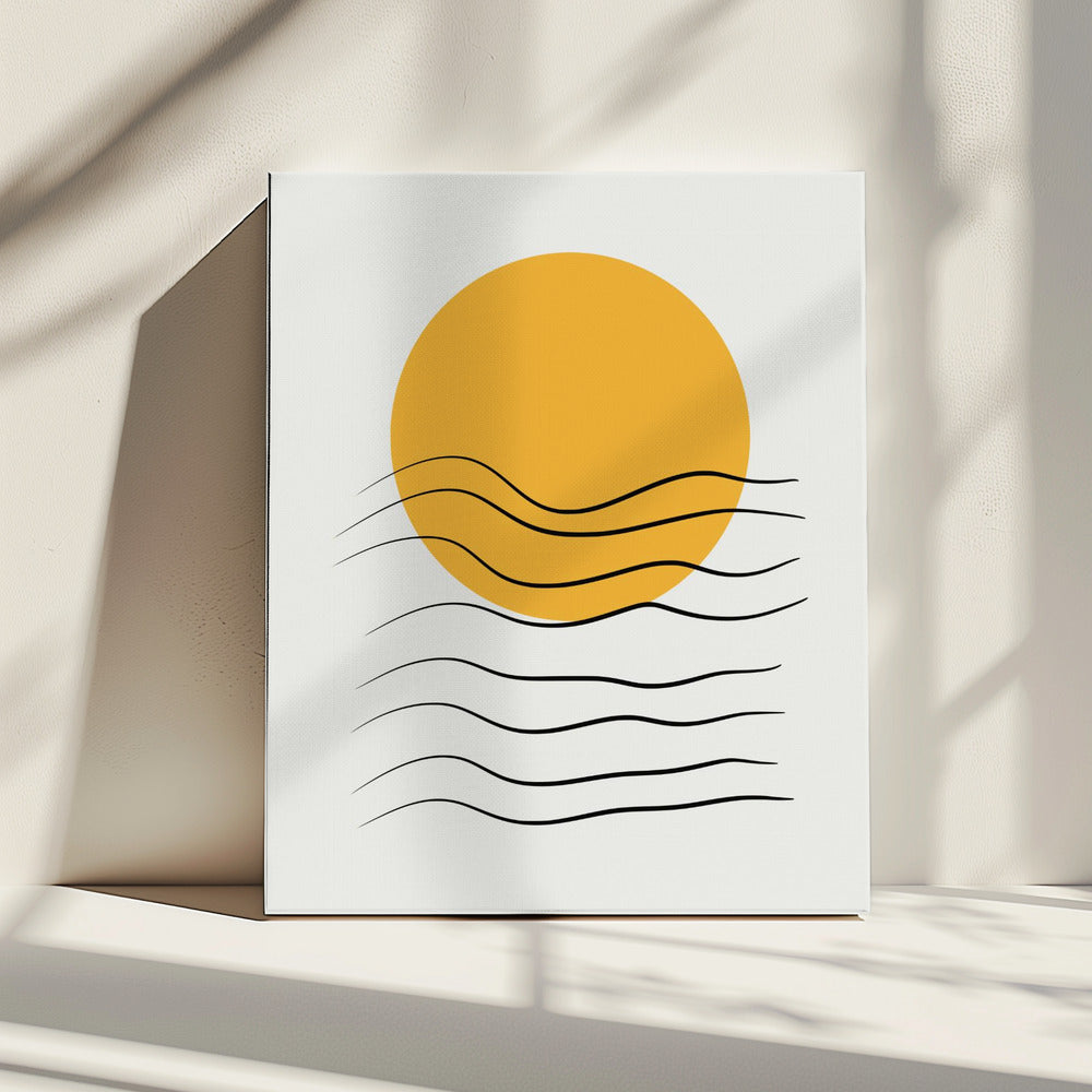 Goldene Welle Sonnenuntergang | Leinwand