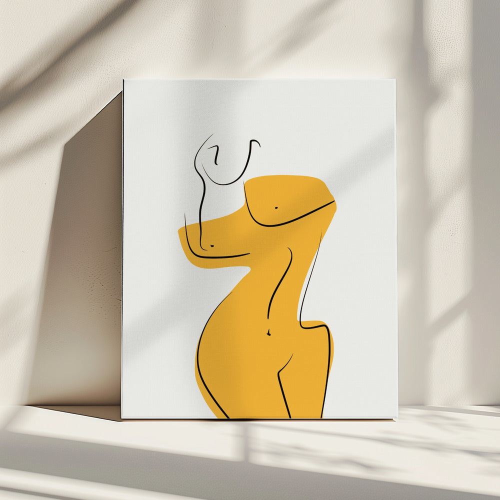 Elegante weibliche Aktsilhouette | Leinwand