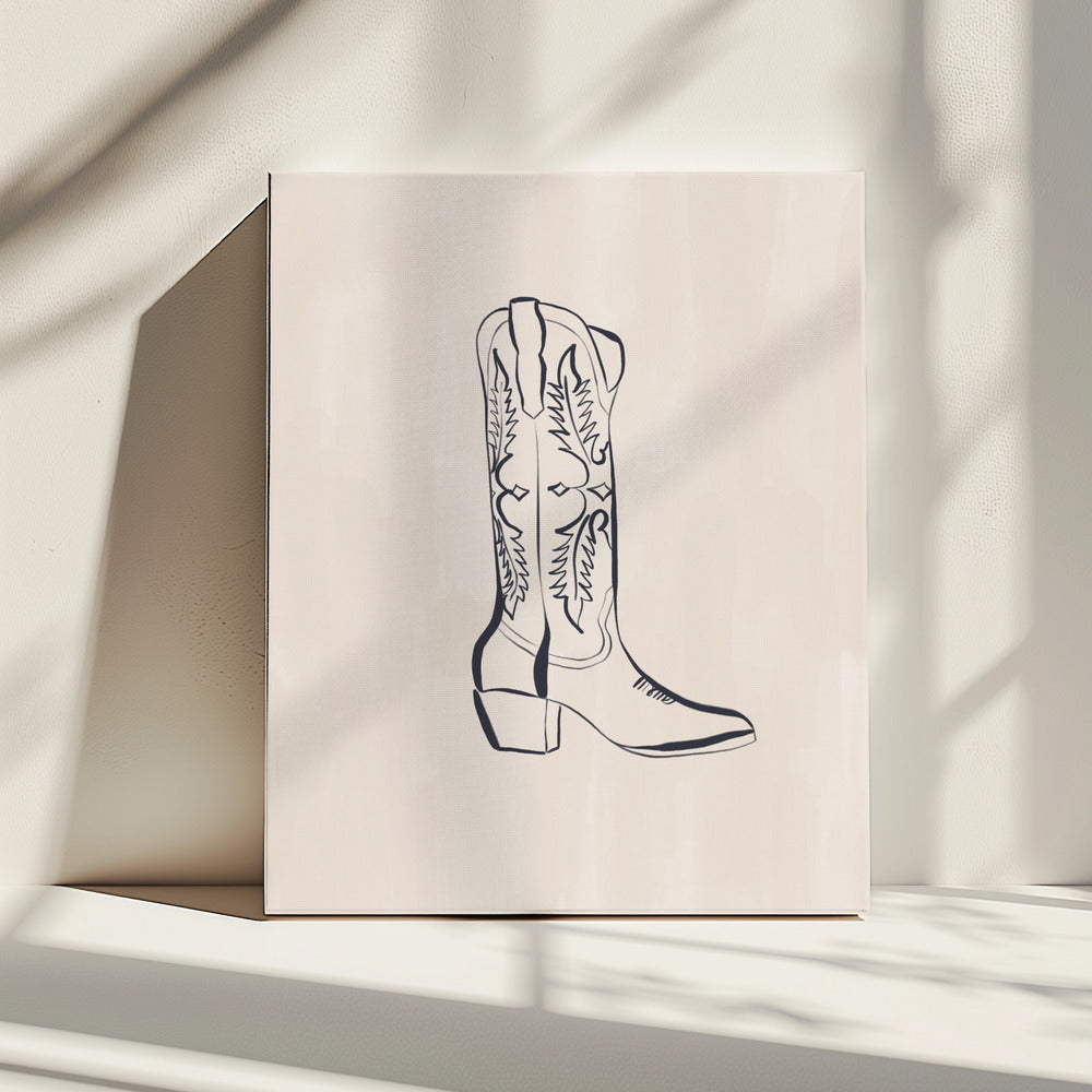 Cowboystiefel von Ivy Green Illustrations | Leinwand