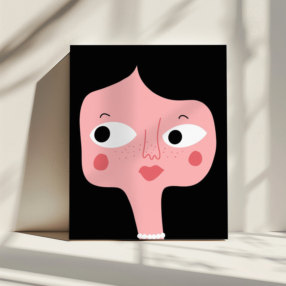 Quirky Pink Face | Canvas