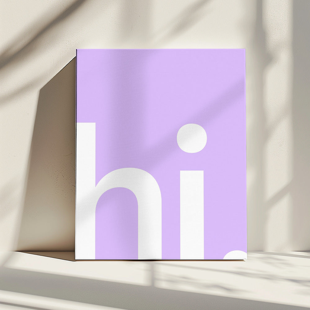 Hello in Lavender | Canvas