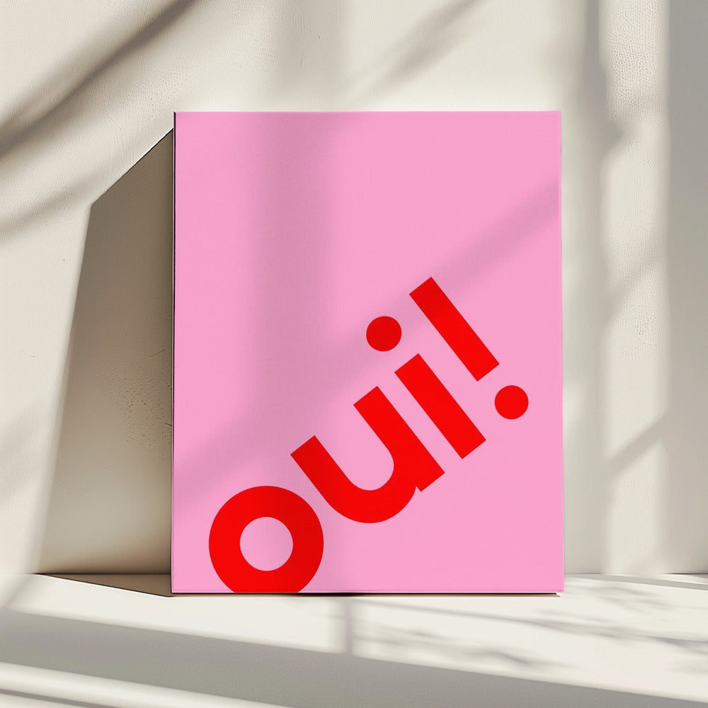 Oui in Bold Letters | Canvas
