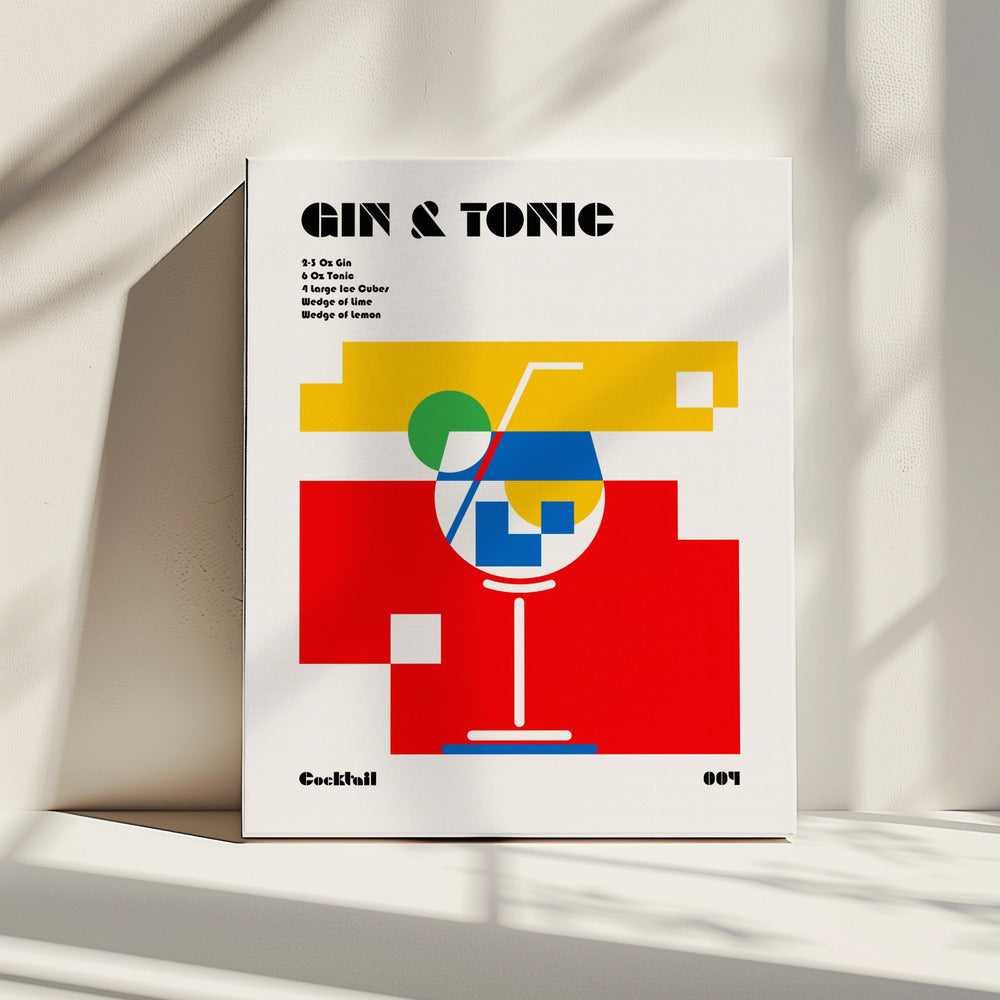 Gin & Tonic Bauhaus Cocktail | Leinwand