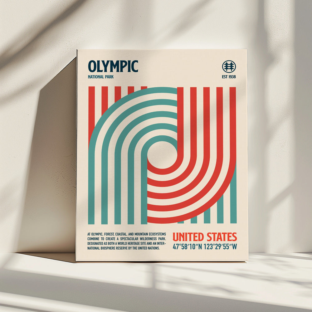 Olympic Nationalpark Reiseposter | Leinwand