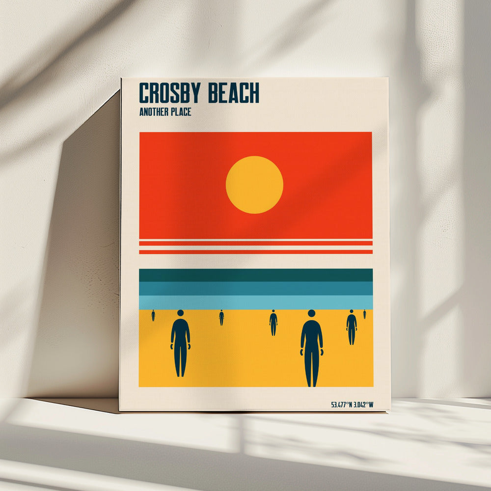 Crosby Beach Iron Men Liverpool Merseyside | Leinwand
