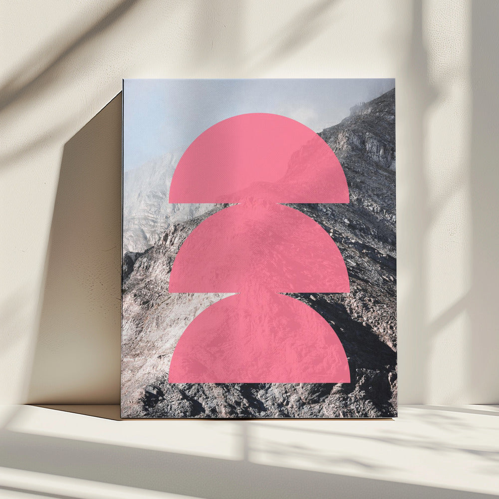 Rosa Horizontschichten | Leinwand