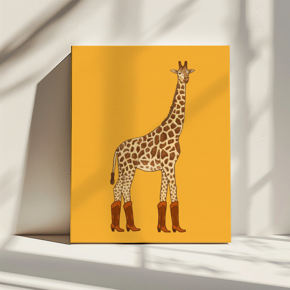 Jolene die Cowgirl-Giraffe | Leinwand