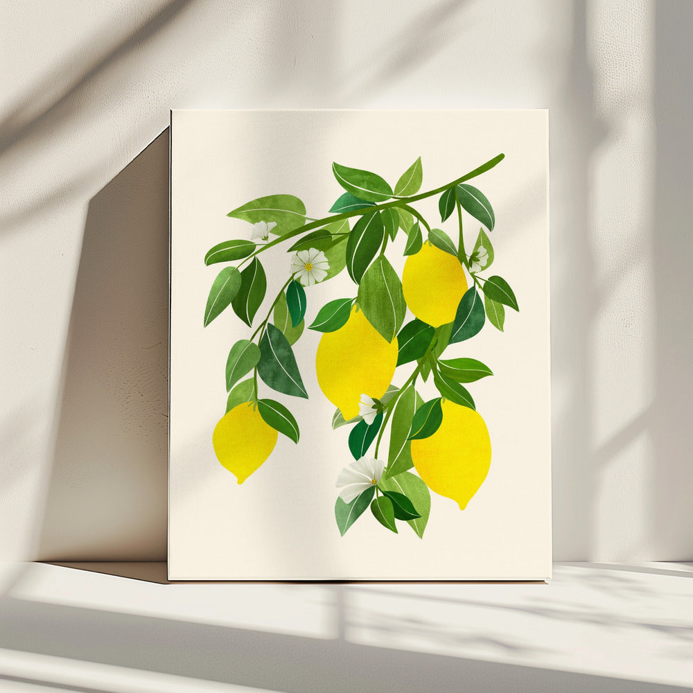 Sonnige Zitronen 4x5 | Leinwand