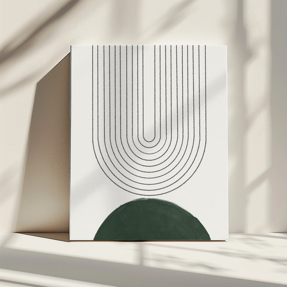 Grünes Mid Century Modern Nr. 5 | Leinwand