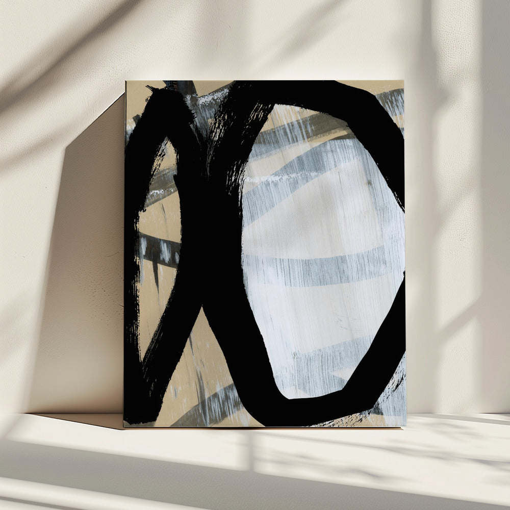 Kräftiges Schwarz auf Weiß Nr. 1 | Leinwand