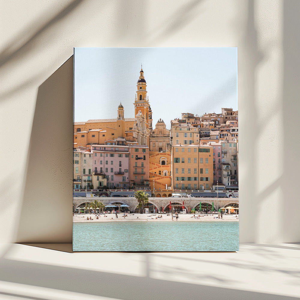 Skyline von Menton | Leinwand