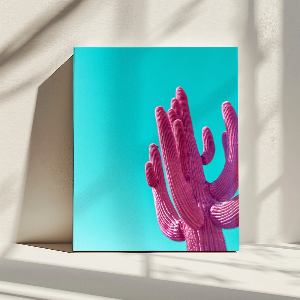 Magenta Pink Saguaro | Leinwand