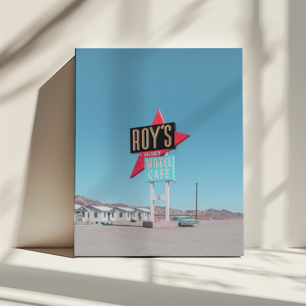 Roy's Motel Cafe Retro Schild | Leinwand
