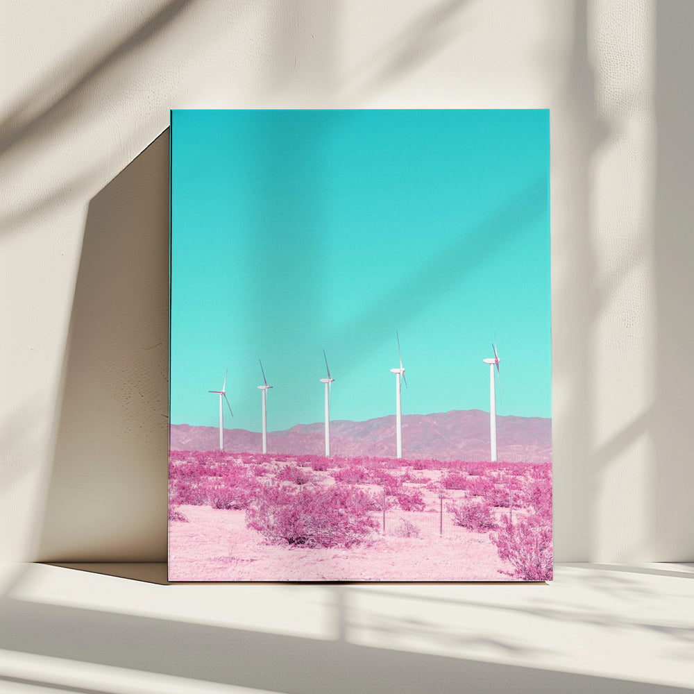 Palm Springs Windmühlen in der Wüste | Leinwand