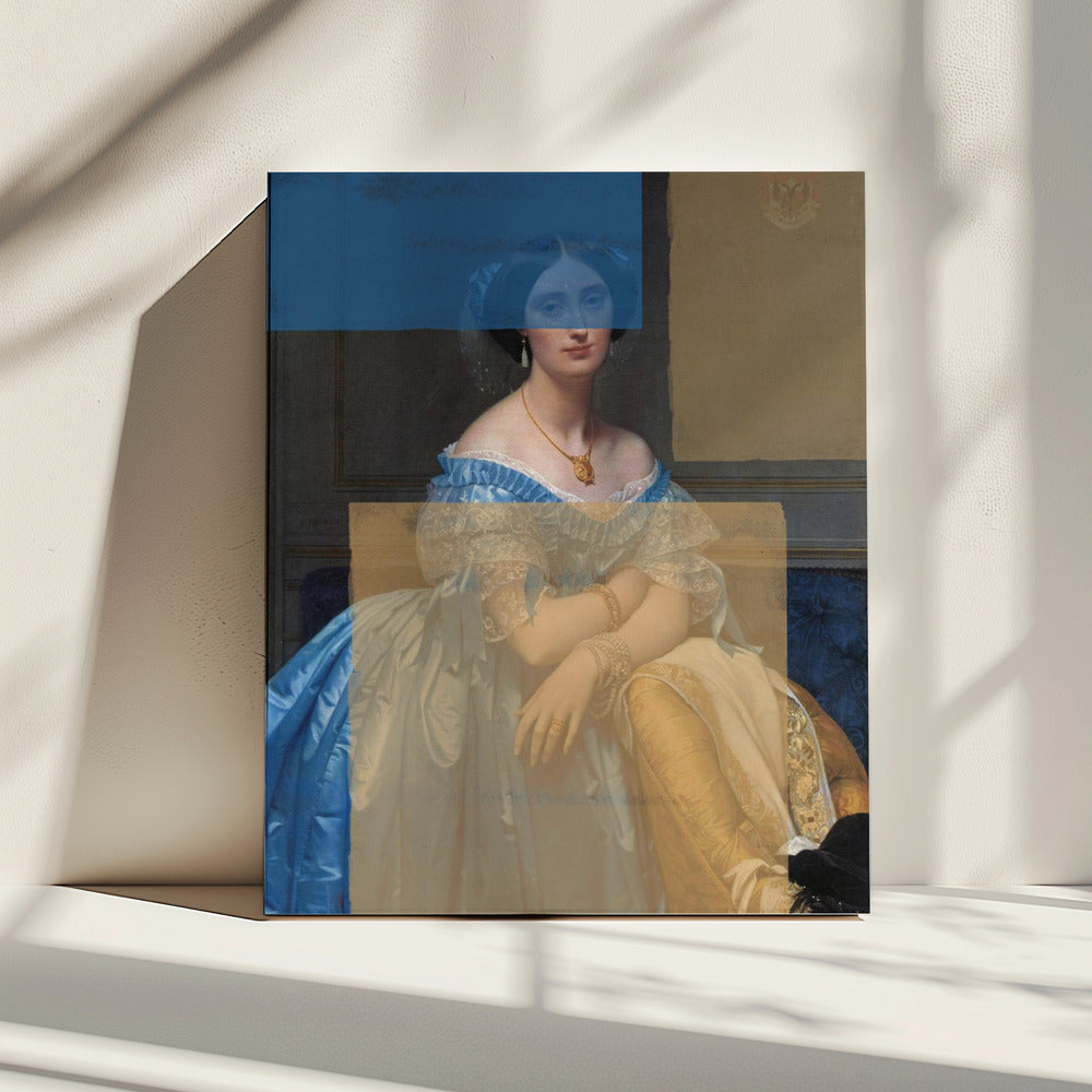 Barockportrait Zeitgenössische Collage | Leinwand