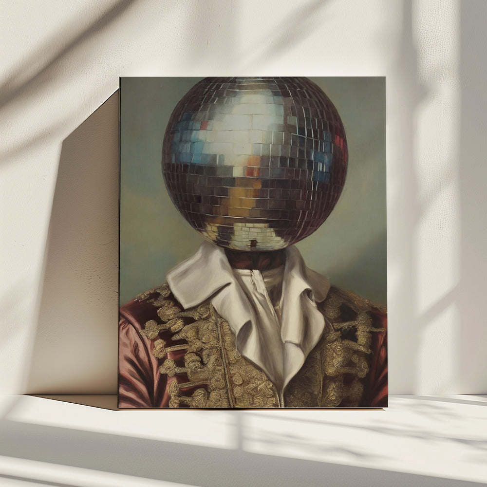 DiscoHead King / Veränderte Collage-Kunst | Leinwand