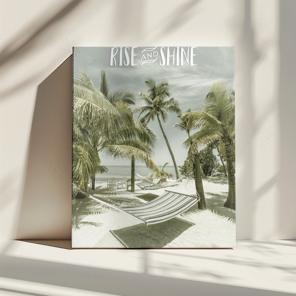 Aufstehen und strahlen | Strandlandschaft | Leinwand