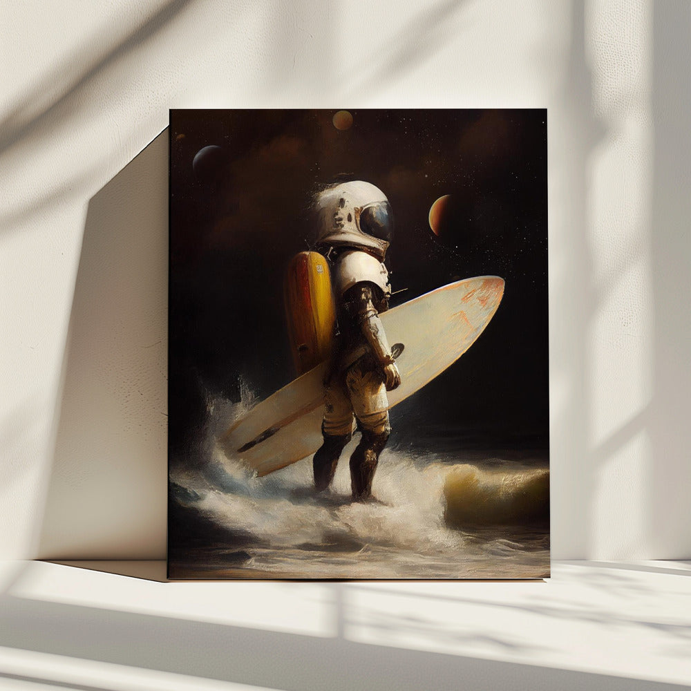 Mein Weltraum-Surftag | Leinwand