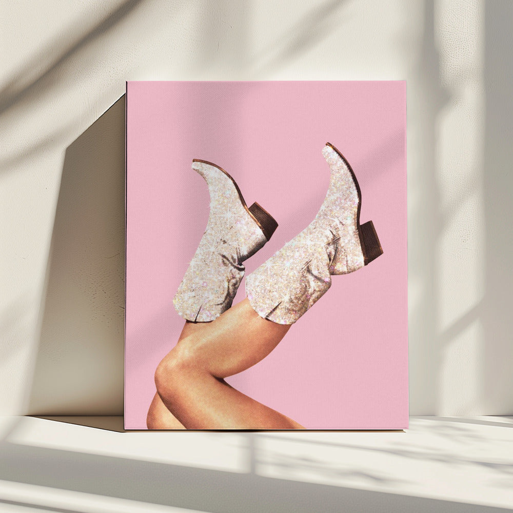 Diese Stiefel - Glitzer Pink II | Canvas