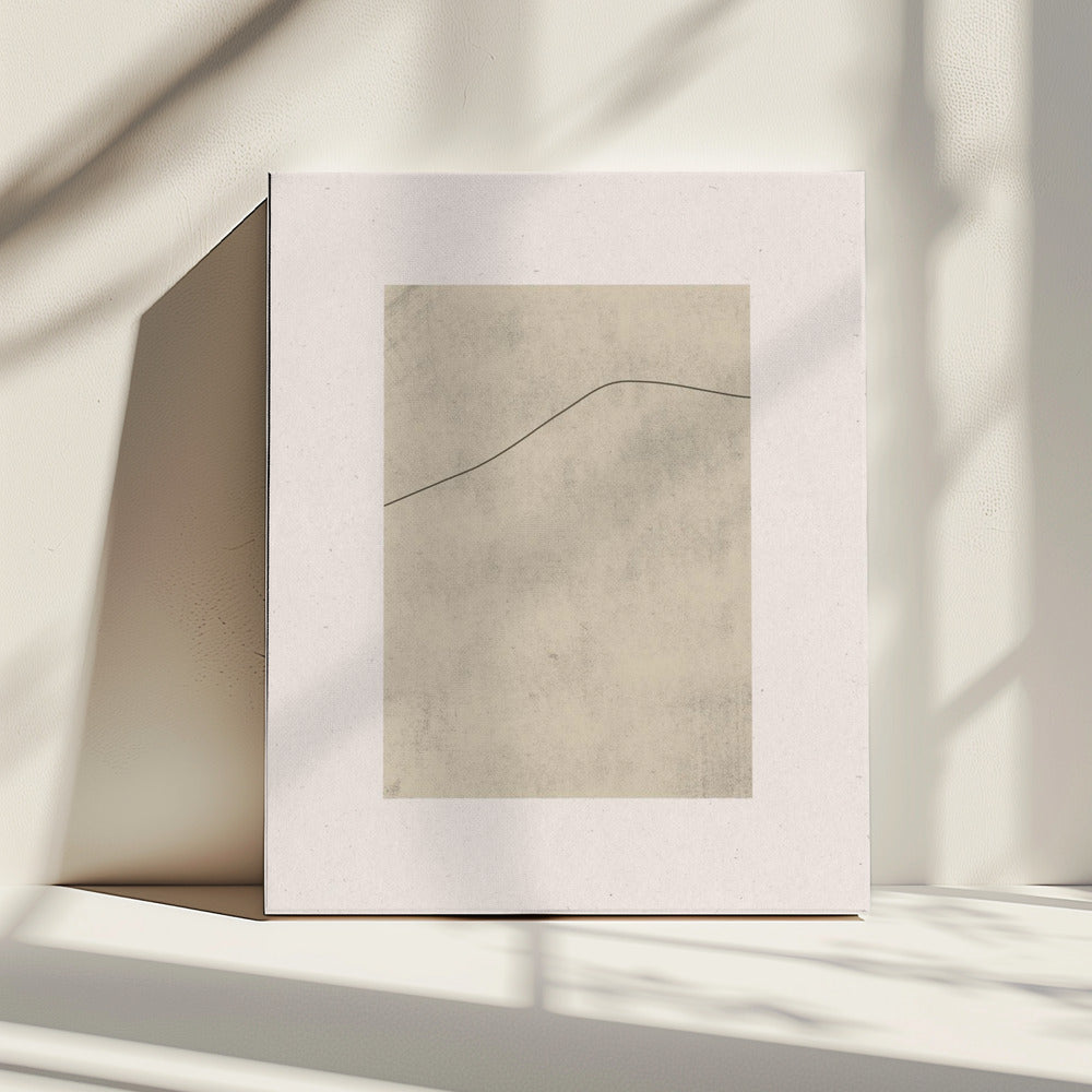 Linie auf geflüstertem Beige | Leinwand