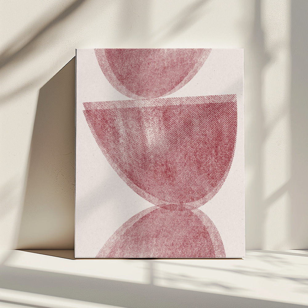 Crimson Halves | Canvas