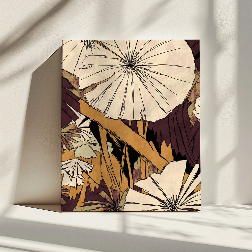 Tropical Gold Plants | Canvas