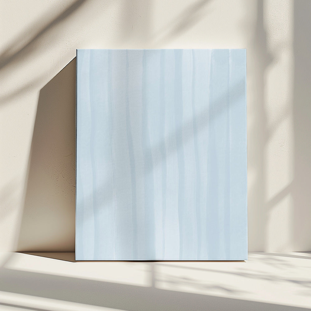 Blaue Linien auf hellem Hintergrund | Leinwand
