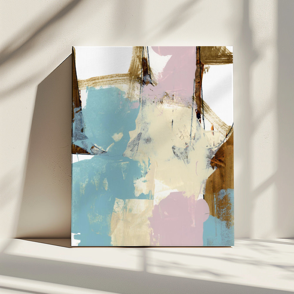 Blau Rosa Düster Abstrakt 1 | Leinwand