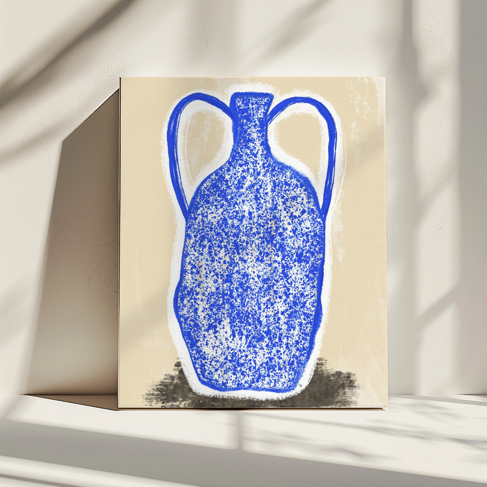 Große blaue Vase | Leinwand
