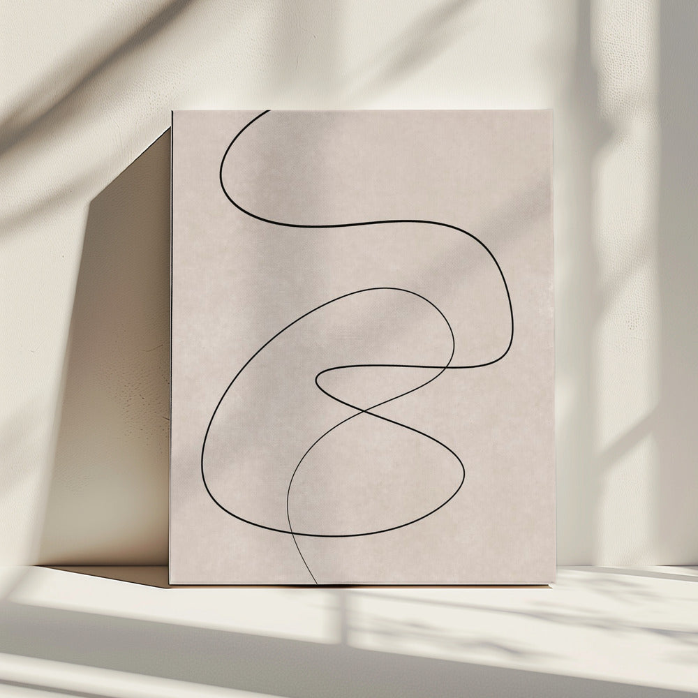 Minimal Line Art Abstract Drawing 02 | Canvas