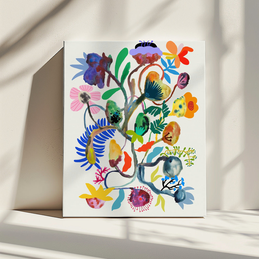 9933x14043 Din 115 Abstrakt Blumen | Leinwand