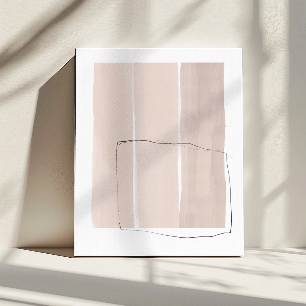 Zarte schwarze Linienskizze-Overlay | Leinwand