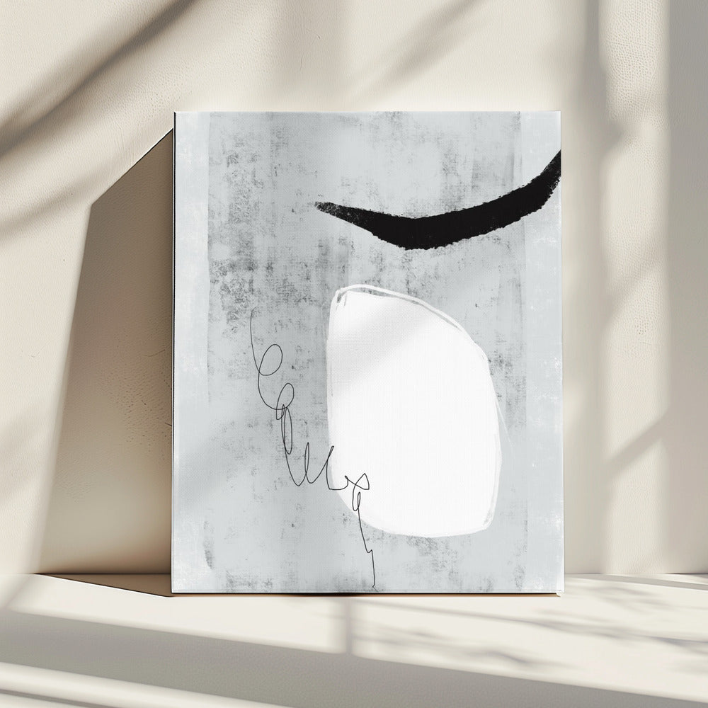 Minimalistisches Design mit Grautönen | Leinwand