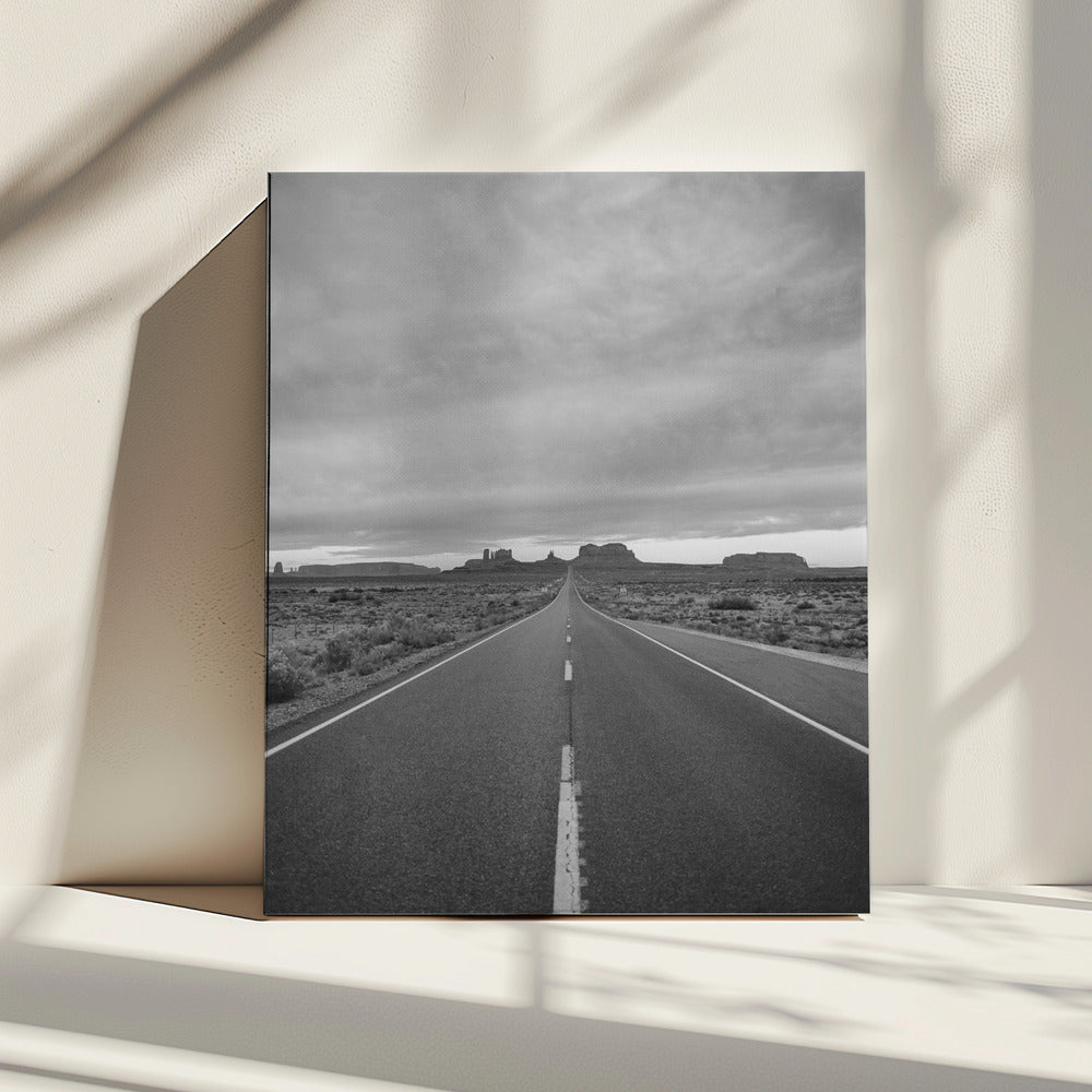 Monochromes Monument Valley II | Leinwand