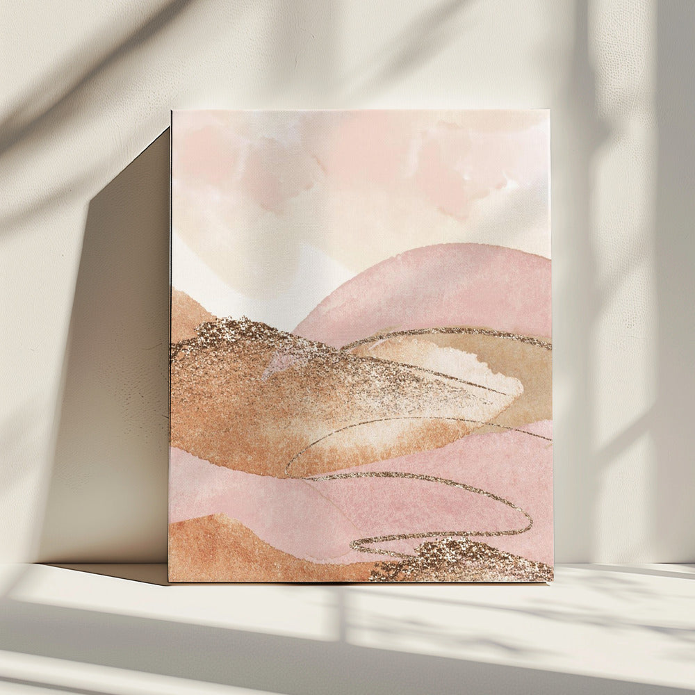 Landschaft in Pink-2 | Leinwand