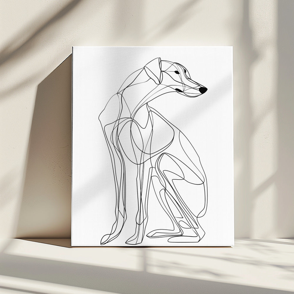 Linienhund | Leinwand