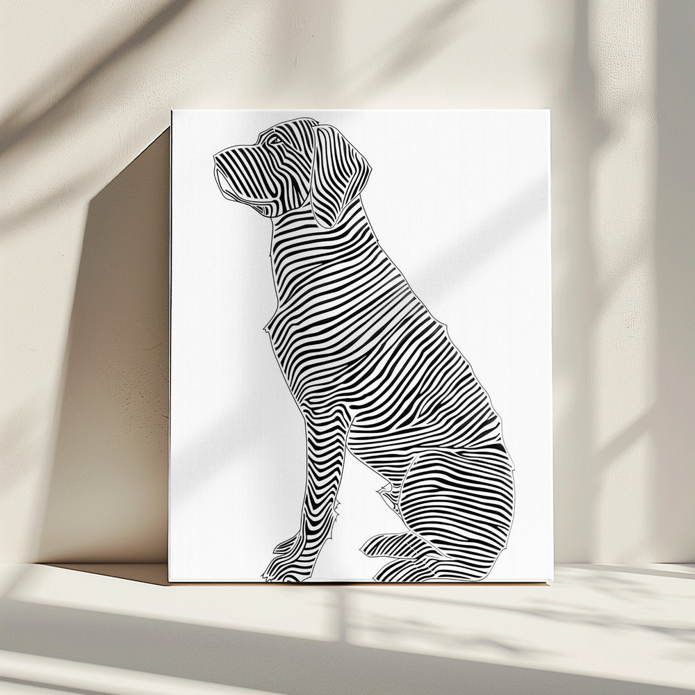 Linienkunst Hund | Leinwand