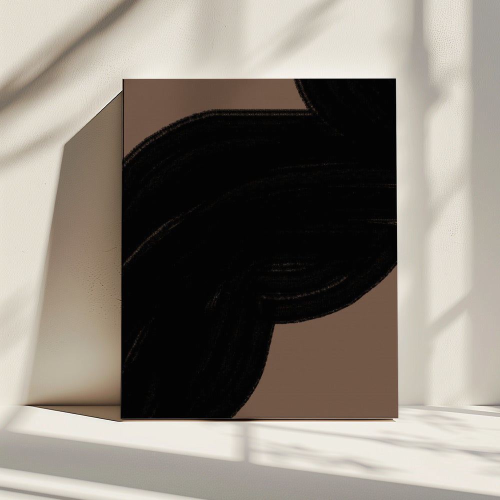 Dark Flow on Brown | Canvas