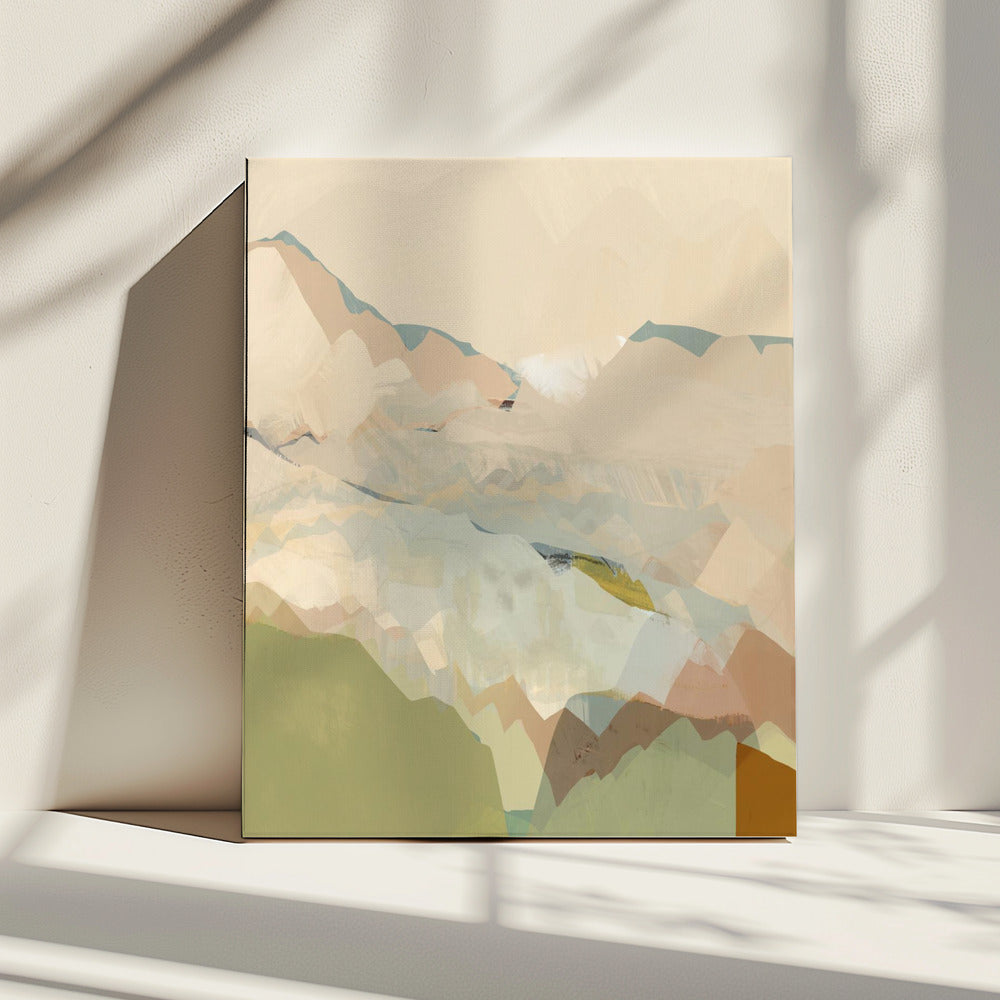 Pfirsichfarbene Bergkette 1 | Leinwand