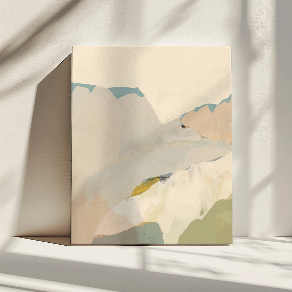Pfirsichfarbene Bergkette 2 | Leinwand