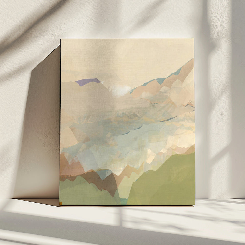 Pfirsichfarbene Bergkette 3 | Leinwand