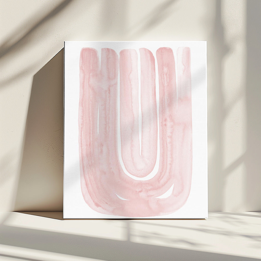 Abstrakte Blush Curves | Leinwand