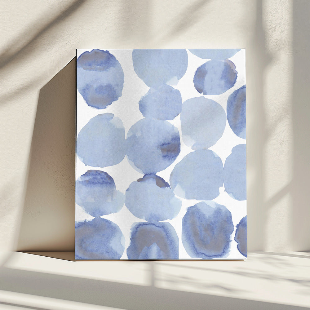 Blauviolett Gris Aquarell 1 | Leinwand