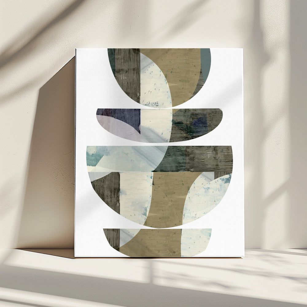 Blue Semi Circles III | Canvas