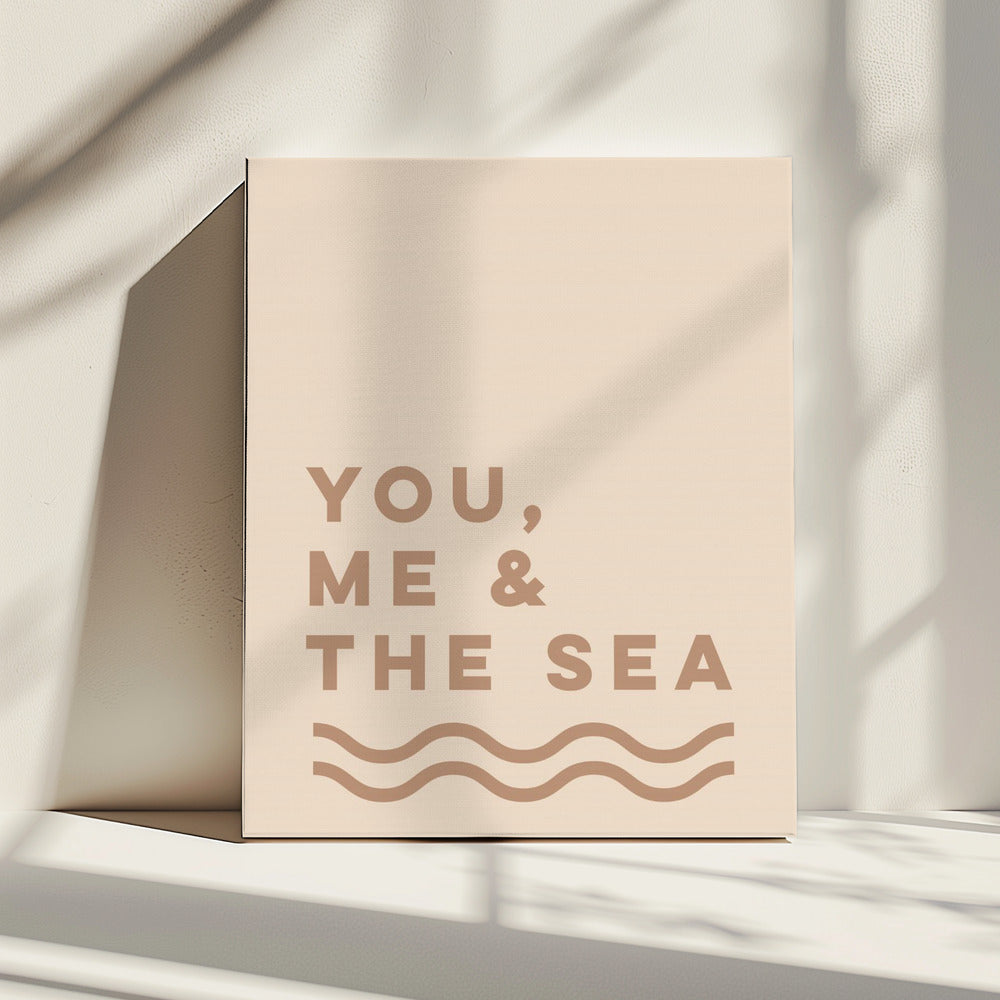 Du, ich und das Meer (Sand) | Leinwand